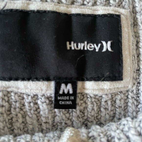 Heather grey high/low knit Hurley sweater size M - Picture 2 of 3